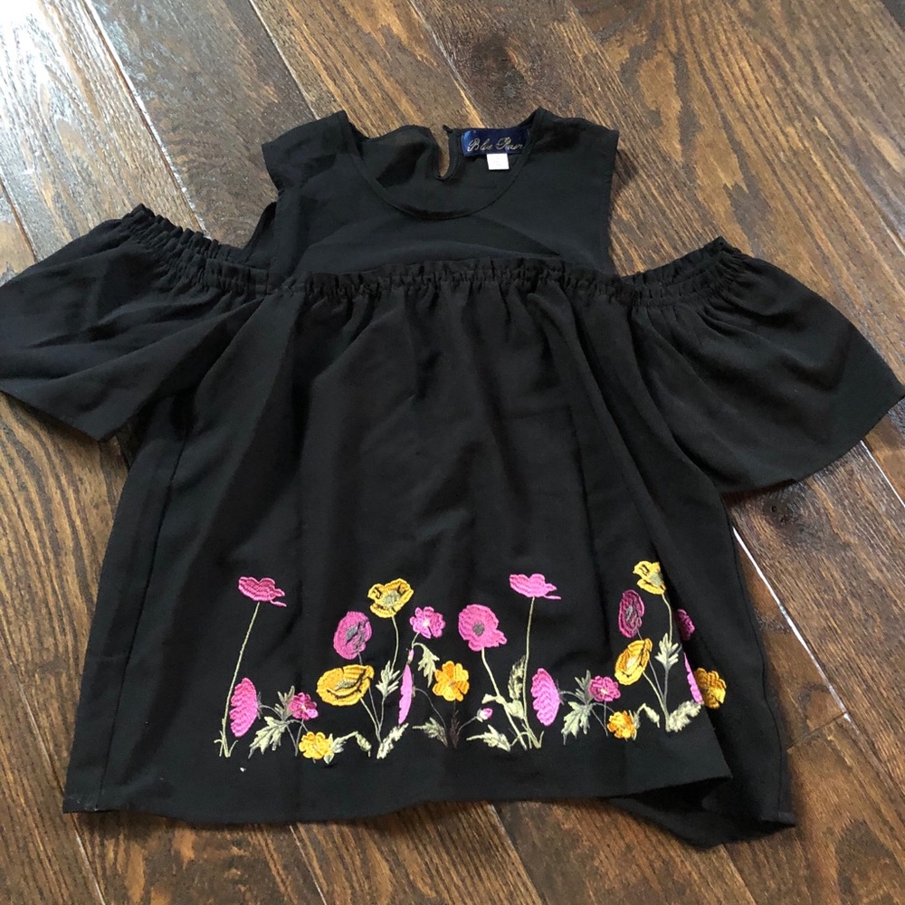 black tank top with flowers